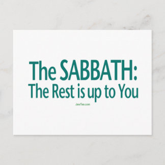 Carte Postale Le sabbat le repos incombe à vous