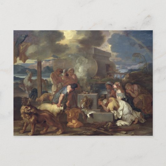 Carte Postale Le Sacrifice de Noé, vers 1640 (Devant)