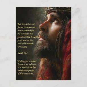 Carte Postale "Le Sacrifice Ultime" Vœu de Pâques