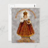 Carte Postale Le Saint Enfant de Prague (Devant / Derrière)