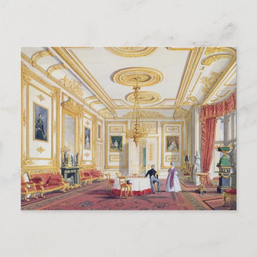 Carte Postale Le salon blanc au château de Windsor (couleur l (Devant)
