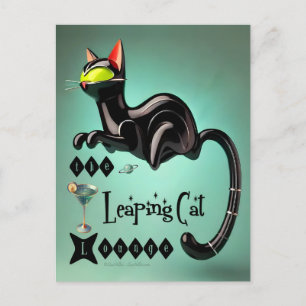 Carte Postale Le salon du chat sauteur futuriste atomique