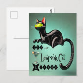 Carte Postale Le salon du chat sauteur futuriste atomique (Devant / Derrière)