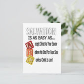 Carte Postale Le salut est facile comme ABC (Debout devant)