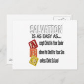 Carte Postale Le salut est facile comme ABC (Devant / Derrière)