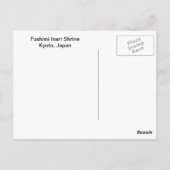 Carte Postale Le sanctuaire de Fushimi Inari (Dos)