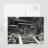 Carte Postale Le sanctuaire japonais en neige (Devant / Derrière)