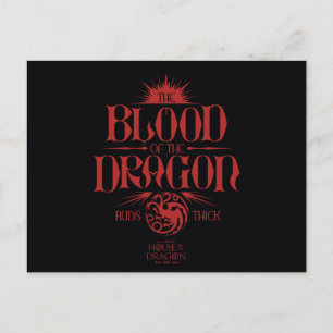 Carte Postale Le sang du dragon coule épais