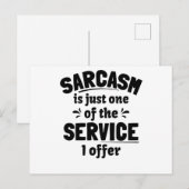 Carte Postale Le sarcasme est la façon de ridiculiser quelqu'un  (Devant / Derrière)