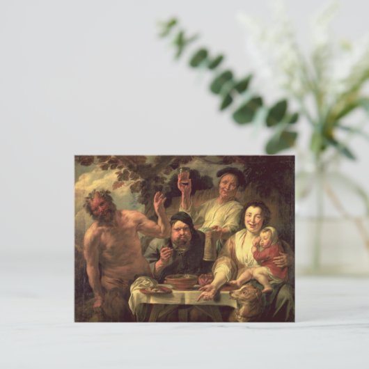 Carte Postale Le Satyr et les paysans (Debout devant)