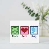 Carte Postale Le savon Peace Love (Debout devant)