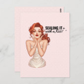 Carte Postale Le sceller avec un baiser ! (Devant / Derrière)