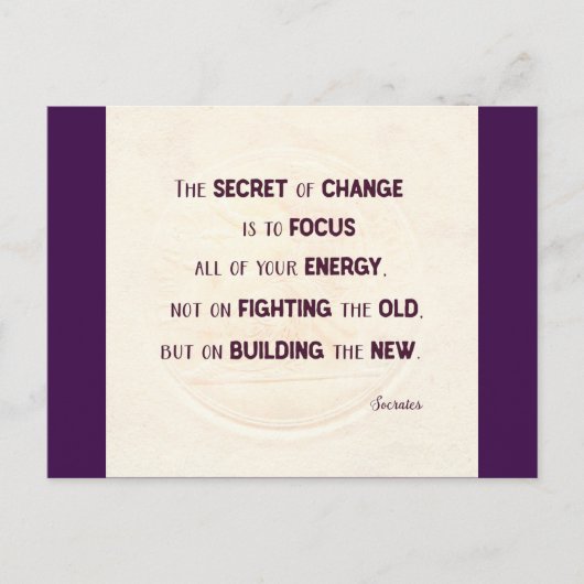 Carte Postale Le secret du changement (Devant)