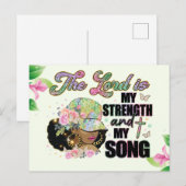 Carte Postale Le seigneur est ma force et ma chanson, melanin si (Devant / Derrière)