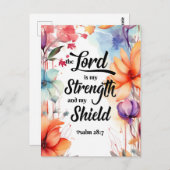 Carte Postale Le Seigneur est ma force et mon bouclier (Devant / Derrière)