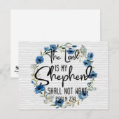 Carte Postale Le Seigneur Est Mon Berger | Psaume 23:1 Verse de (Devant / Derrière)
