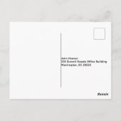 Carte Postale Le sénateur John Hoeven (Dos)