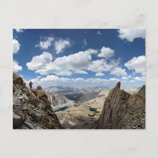 Carte Postale Le sentier du mont Whitney au-dessus des lacs Hitc (Devant)