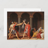 Carte Postale Le serment de la Horatii par Jacques-Louis David (Devant / Derrière)