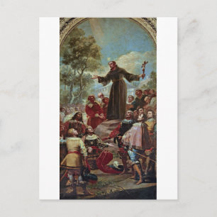 Carte Postale Le Sermon de Saint Bernardino par Francisco Goya P