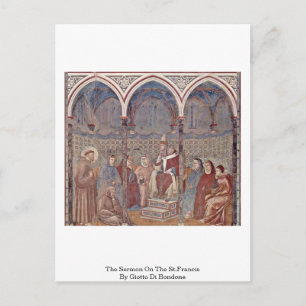 Carte Postale Le Sermon Sur Le Saint François Par Giotto Di Bond