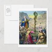 Carte Postale Le serpent brésilien, d'une bible imprimée par Edw (Devant / Derrière)