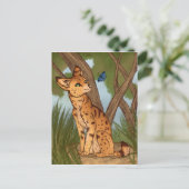 Carte Postale Le Serval et le Papillon (Debout devant)