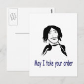 Carte Postale le serveur (Devant / Derrière)