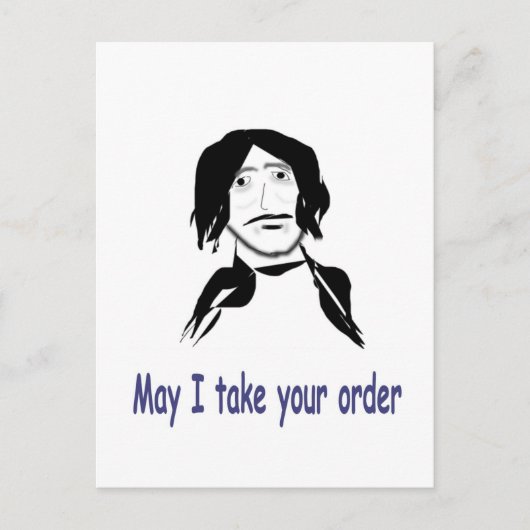 Carte Postale le serveur (Devant)