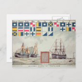 Carte Postale Le signal de Nelson à Trafalgar (Devant / Derrière)