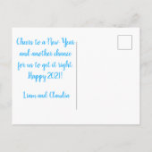 Carte Postale Le signe de la paix avec la colombe Bonne année (Dos)