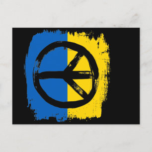 Carte Postale Le signe de la paix pour l'Ukraine