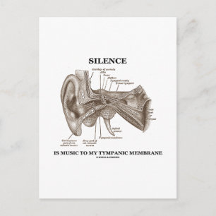 Carte Postale Le Silence Est De La Musique À Mon Membrane Tympan