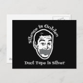 Carte Postale Le Silence Est Doré - La Bande De Coupe Est Argent (Devant / Derrière)