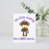 Carte Postale Le Singe A Une Grande Soeur Secrète (Debout devant)