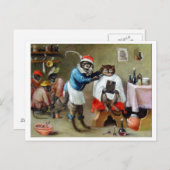 Carte Postale Le singe de coiffeur (Devant / Derrière)