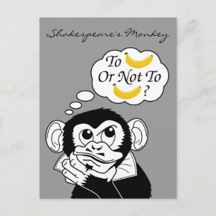 Carte Postale Le singe de Shakespeare