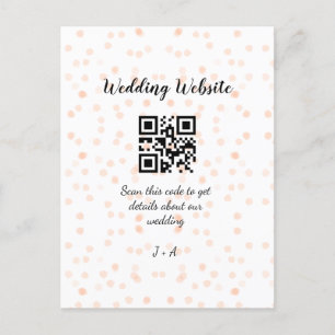 Carte Postale Le site web mariage scanner code QR pour les détai