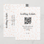 Carte Postale Le site web mariage scanner code QR pour les détai (Devant / Derrière)