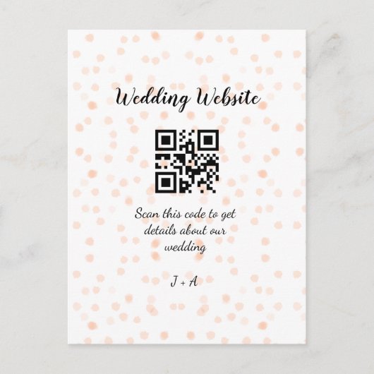 Carte Postale Le site web mariage scanner code QR pour les détai (Devant)