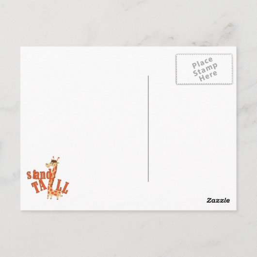 Carte Postale Le socle de girafe est grand (Dos)