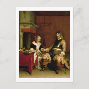 Carte Postale Le soldat de la défense (huile sur toile)