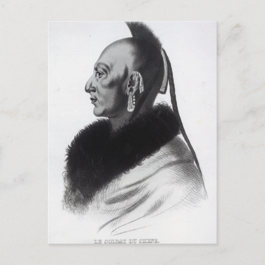 Carte Postale Le Soldat du Chene, un chef d'Osage (Devant)