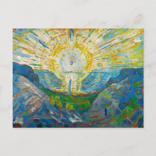 Carte Postale Le Soleil, 1912 par Edvard Munch (Devant)