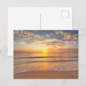Carte Postale Le soleil du matin en bord de mer (Devant / Derrière)