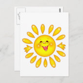 Carte Postale le soleil heureux (Devant / Derrière)