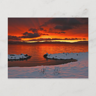 Carte Postale Le soleil levant du lac Tahoe...