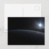 Carte Postale Le Soleil qui s'installe sur l'horizon terrestre. (Devant / Derrière)