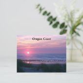 Carte Postale le soleil se fixe rose (Debout devant)
