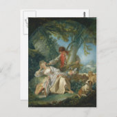 Carte Postale Le sommeil interrompu - François Boucher (Devant / Derrière)